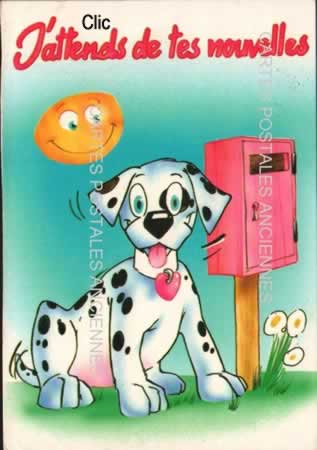 Cartes postales anciennes  Humour Animaux