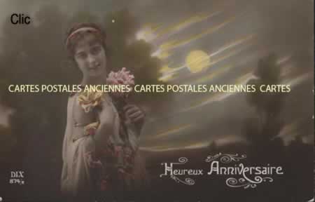 Cartes postales anciennes Anniversaire