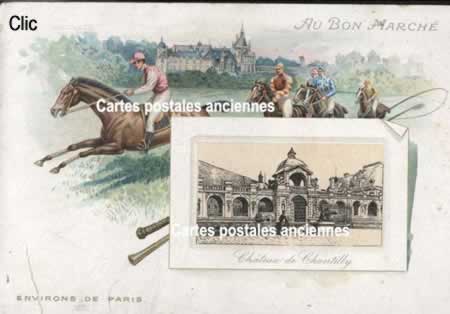 Cartes postales publicitaires magasins