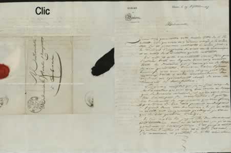 Timbres documents France année 1800